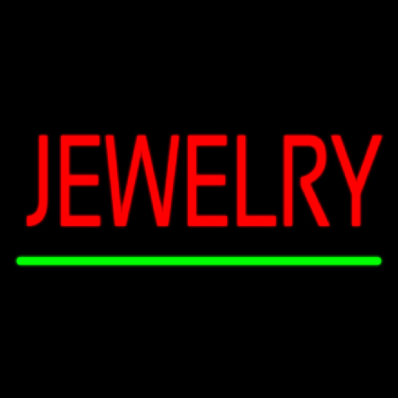 Jewelry Green Line Neon Skilt