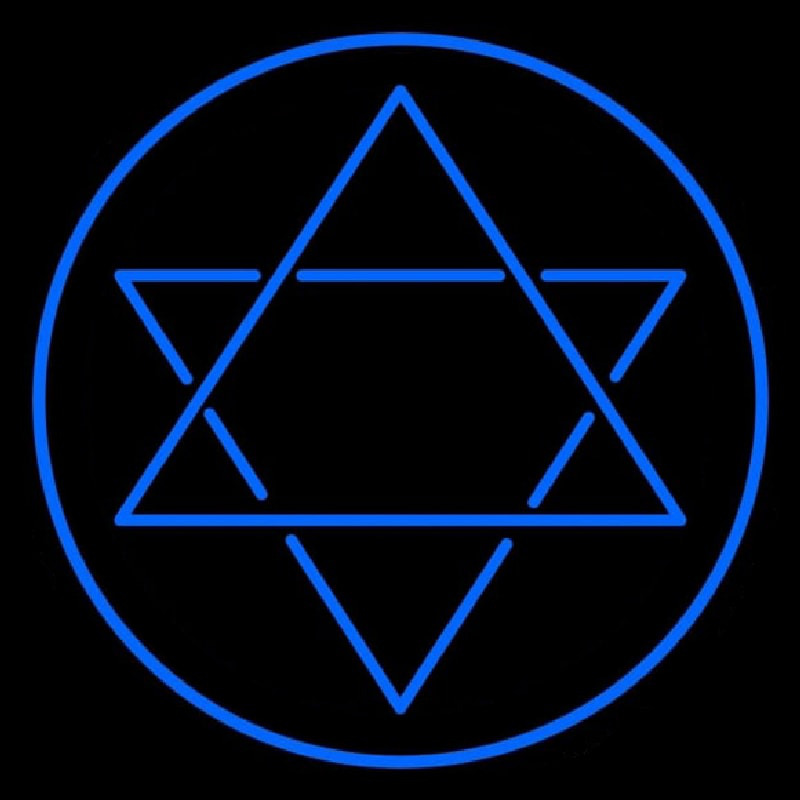 Judaism Star Of David Neon Skilt