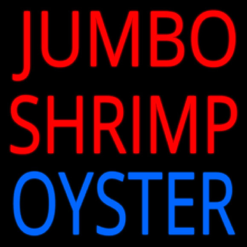 Jumbo Shrimp Oyster Neon Skilt