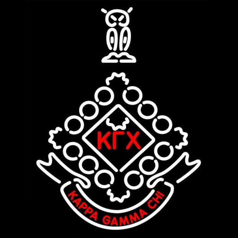Kappa Gamma Chi Sorority Logo Neon Skilt