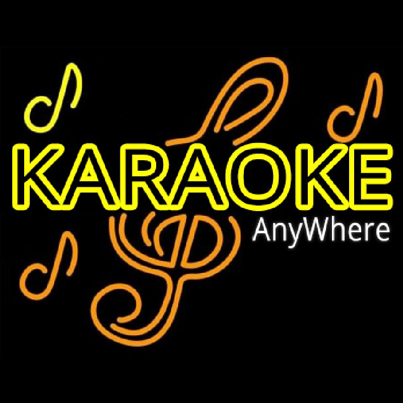 Karaoke Anywhere Neon Skilt