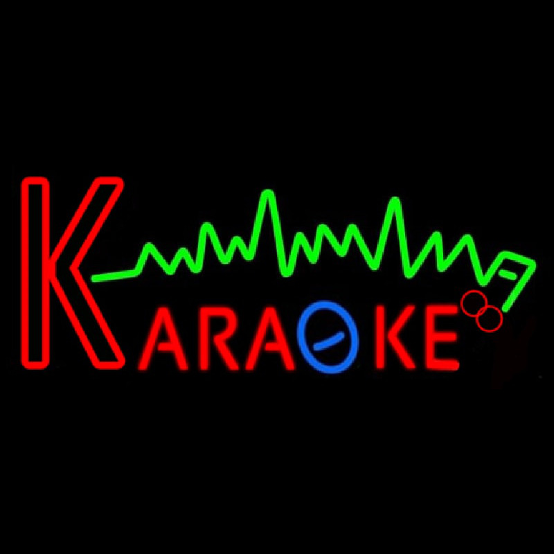 Karaoke Music Note 2 Neon Skilt