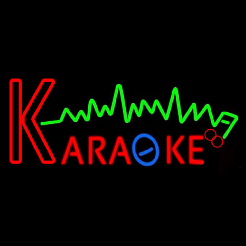 Karaoke Music Note 2 Neon Skilt
