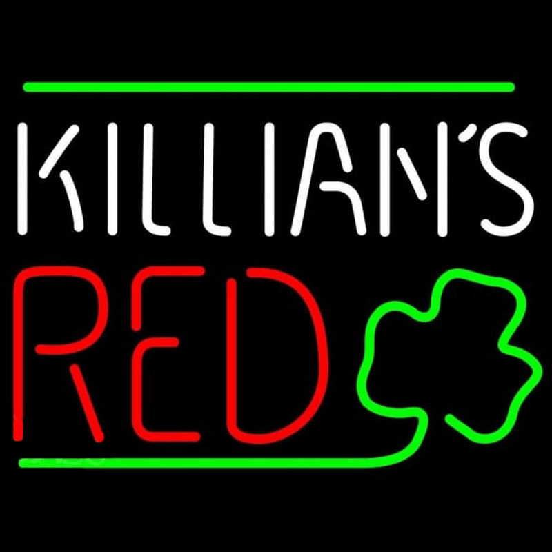 Killians Red Shamrock Beer Sign Neon Skilt