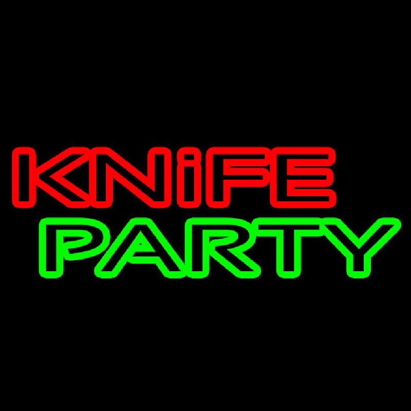 Knife Party 1 Neon Skilt
