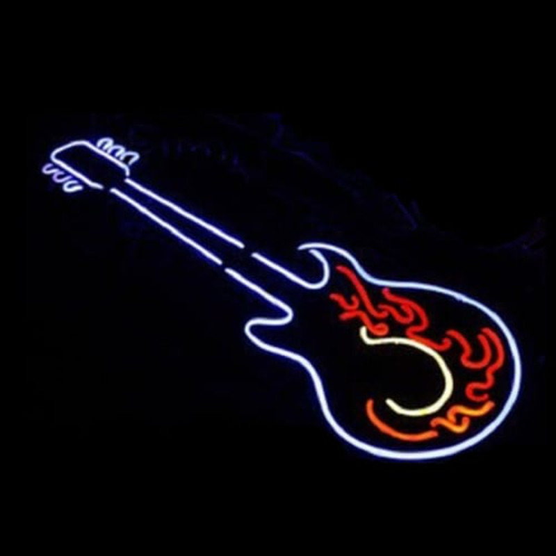 LIVE MUSIC GUITAR Neon Skilt