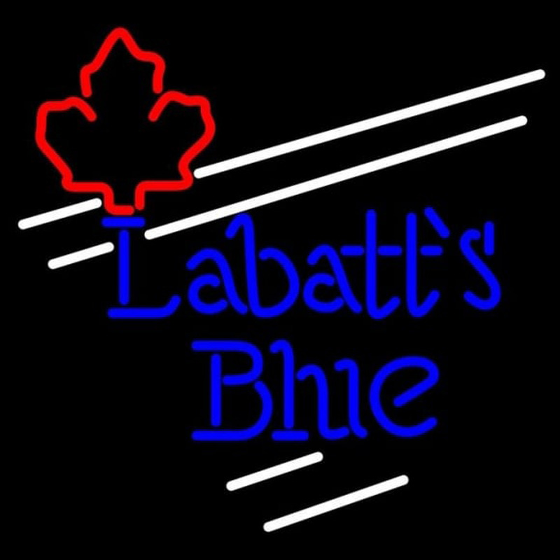 Labatt Blue Maple Leaf White Border Beer Sign Neon Skilt