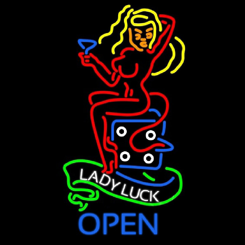 Lady Luck She Devil Neon Skilt