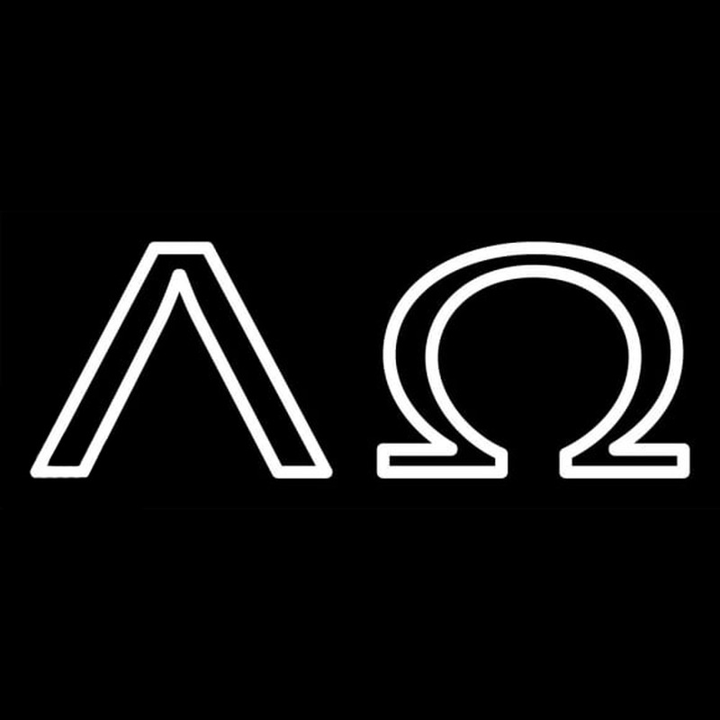 Lambda Omega Neon Skilt