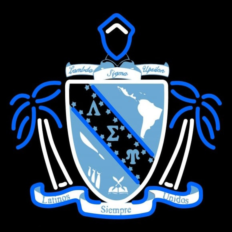 Lambda Sigma Upsilon Chapters Logo Neon Skilt