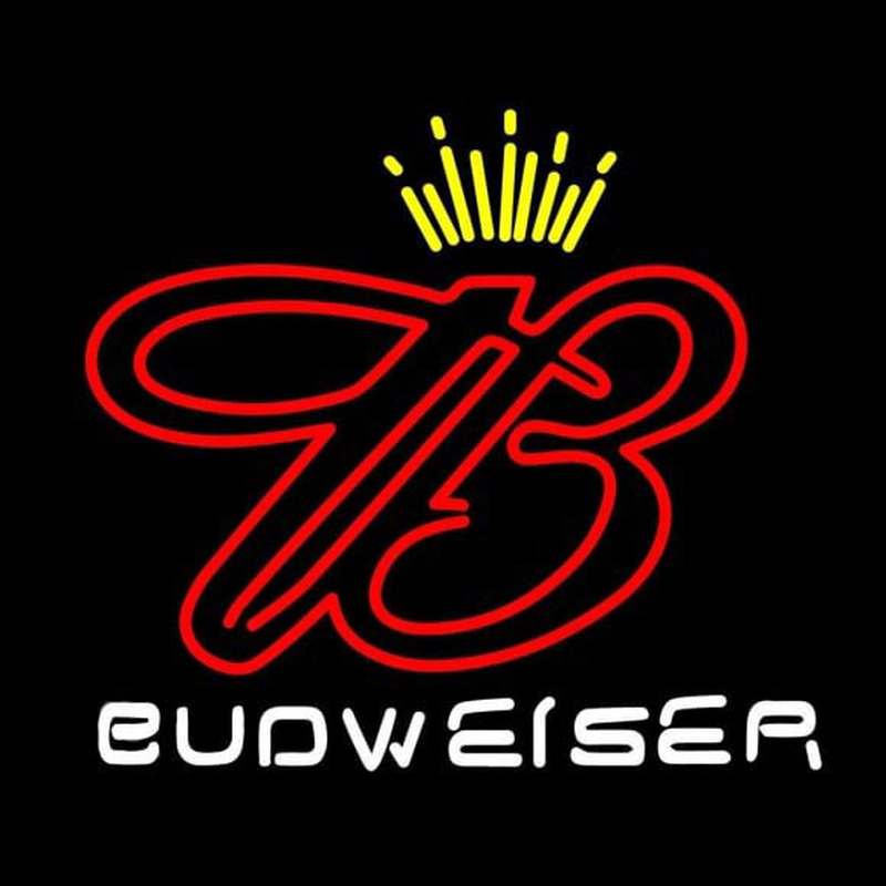 Large Budweiser Crown Beer Sign Neon Skilt
