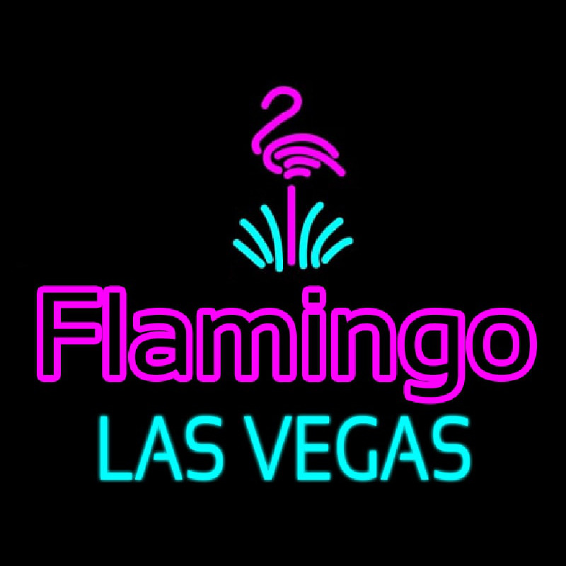 Large Flamingo Hotel Las Vegas Neon Skilt