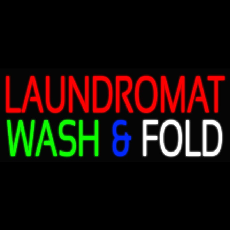 Laundromat Wash And Lold Neon Skilt