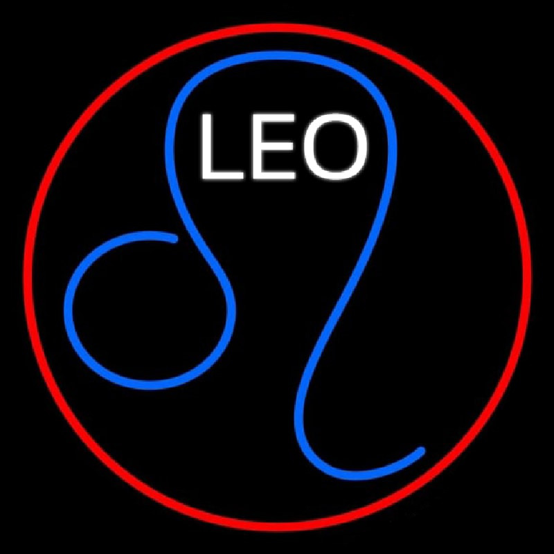 Leo Zodiac Neon Skilt