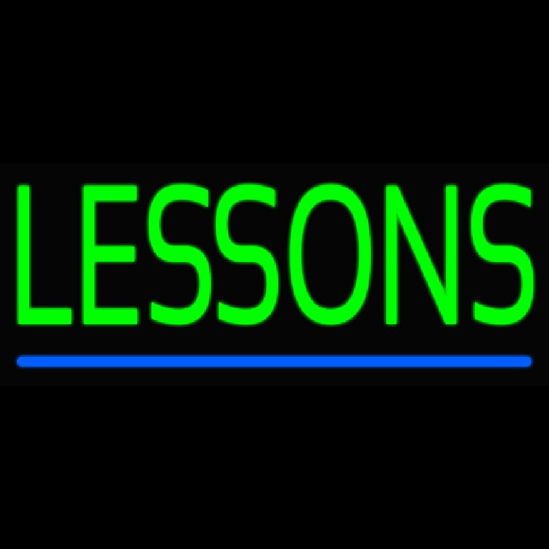 Lessons Neon Skilt