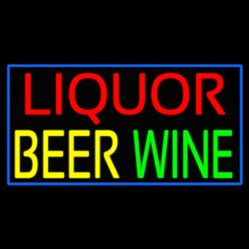 Liquor Beer Wine Neon Skilt
