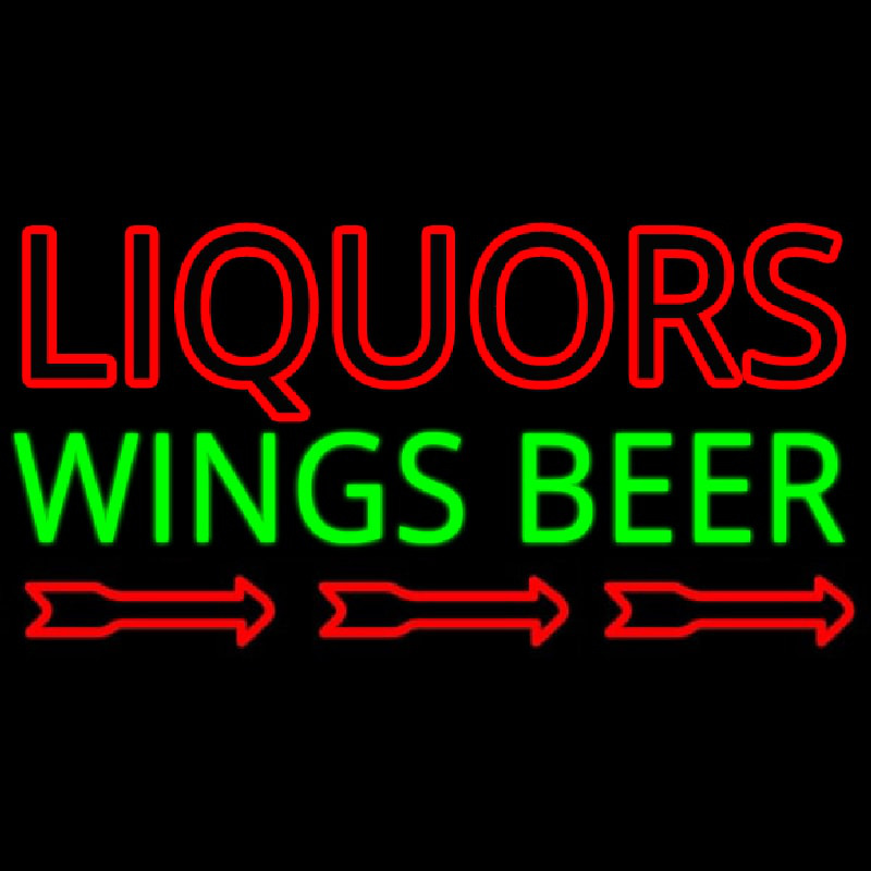 Liquor Wings Beer Neon Skilt