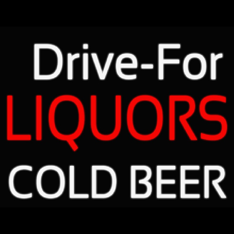 Liquors Cold Beer Neon Skilt