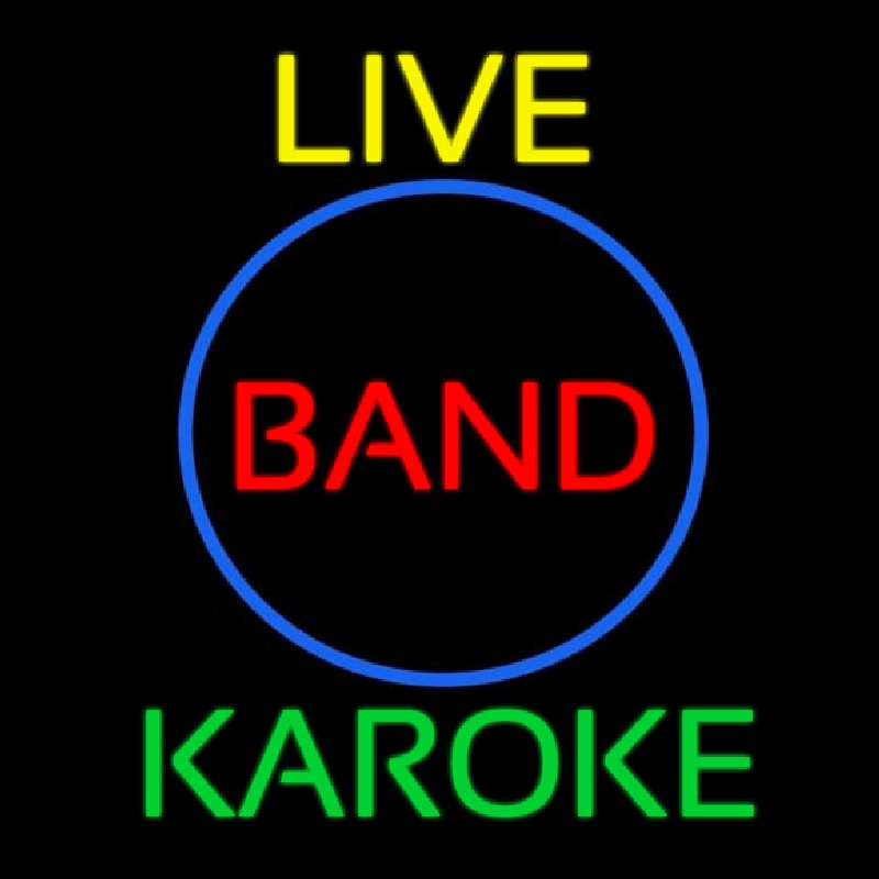 Live Band Karaoke Neon Skilt