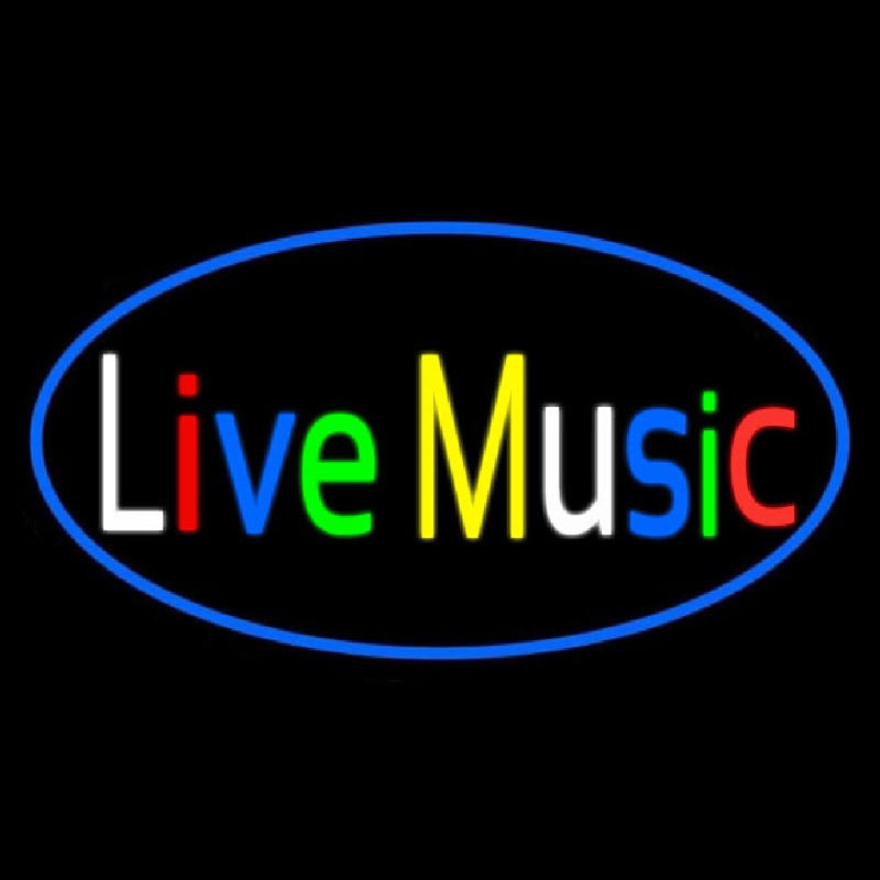 Live Music 2 Neon Skilt