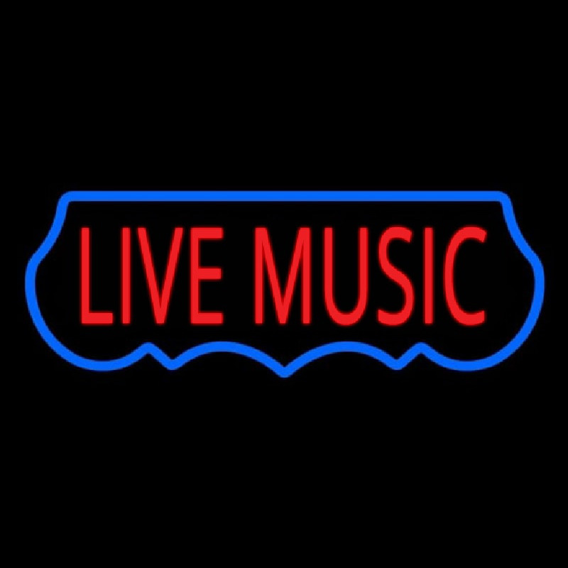 Live Music Red 2 Neon Skilt