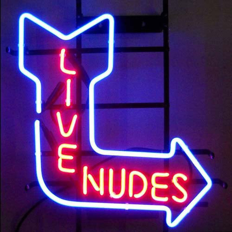 Live Nudes Butik Åben Neon Skilt