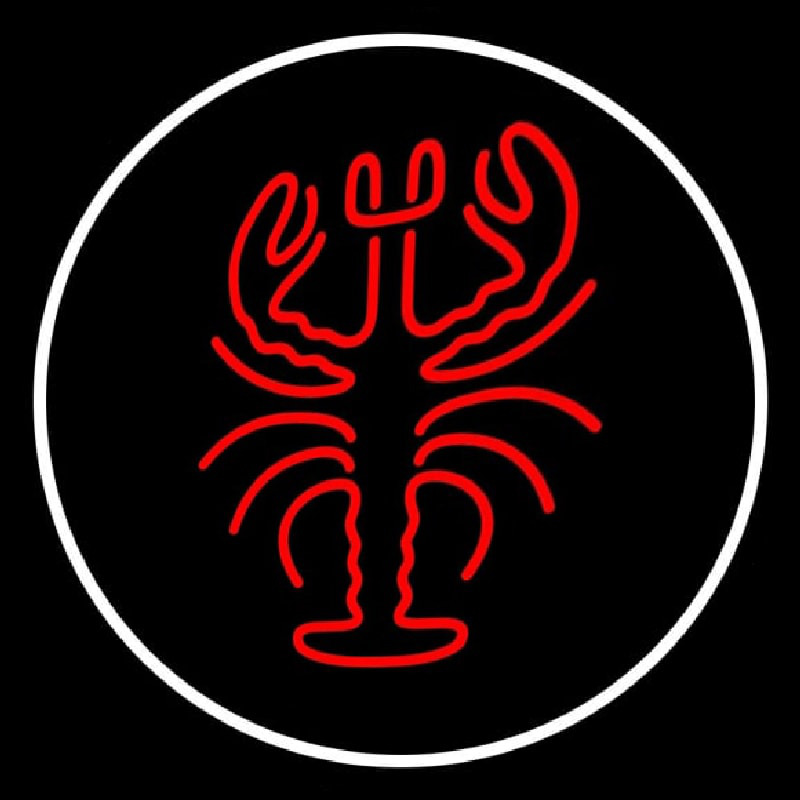 Lobster Logo Oval Neon Skilt