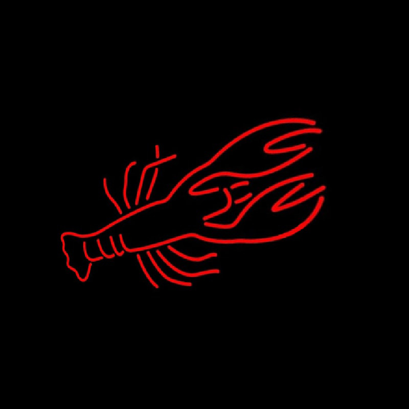 Lobster Red Logo Neon Skilt