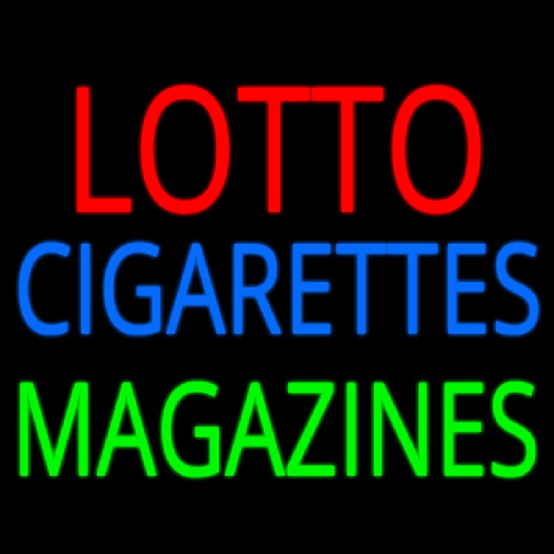 Lotto Cigarettes Magazines Neon Skilt