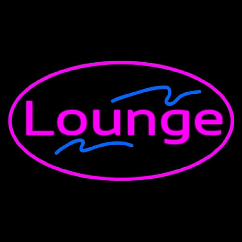 Lounge Oval Pink Neon Skilt