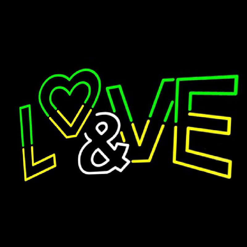 Love And Logo Neon Skilt