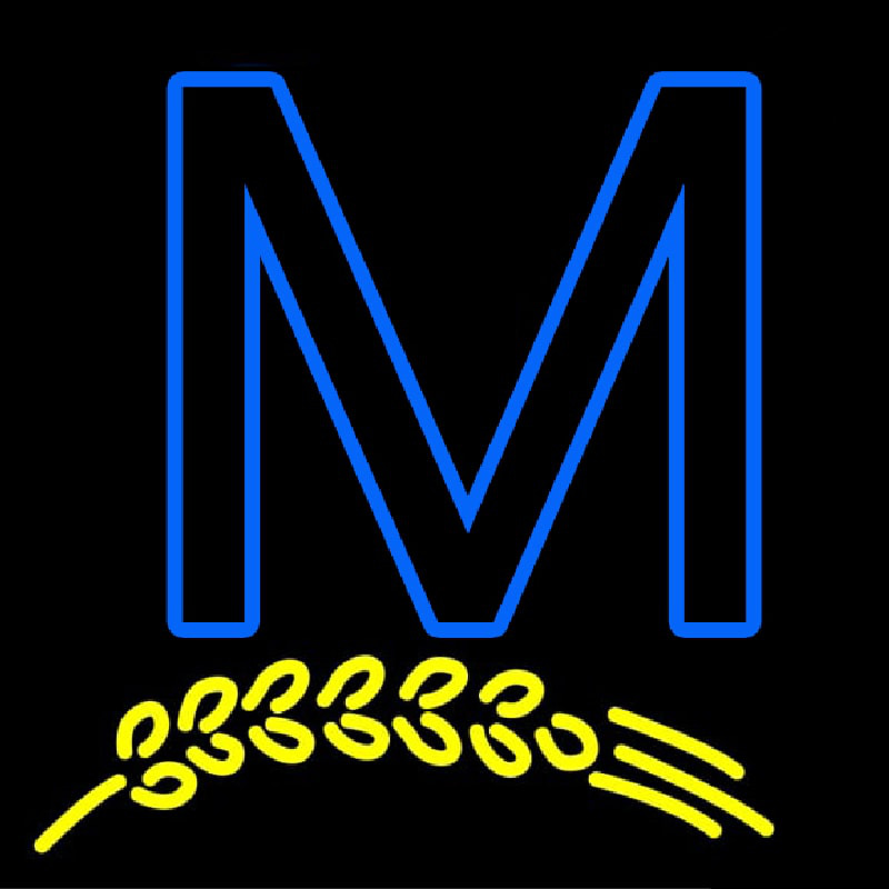 M Neon Skilt