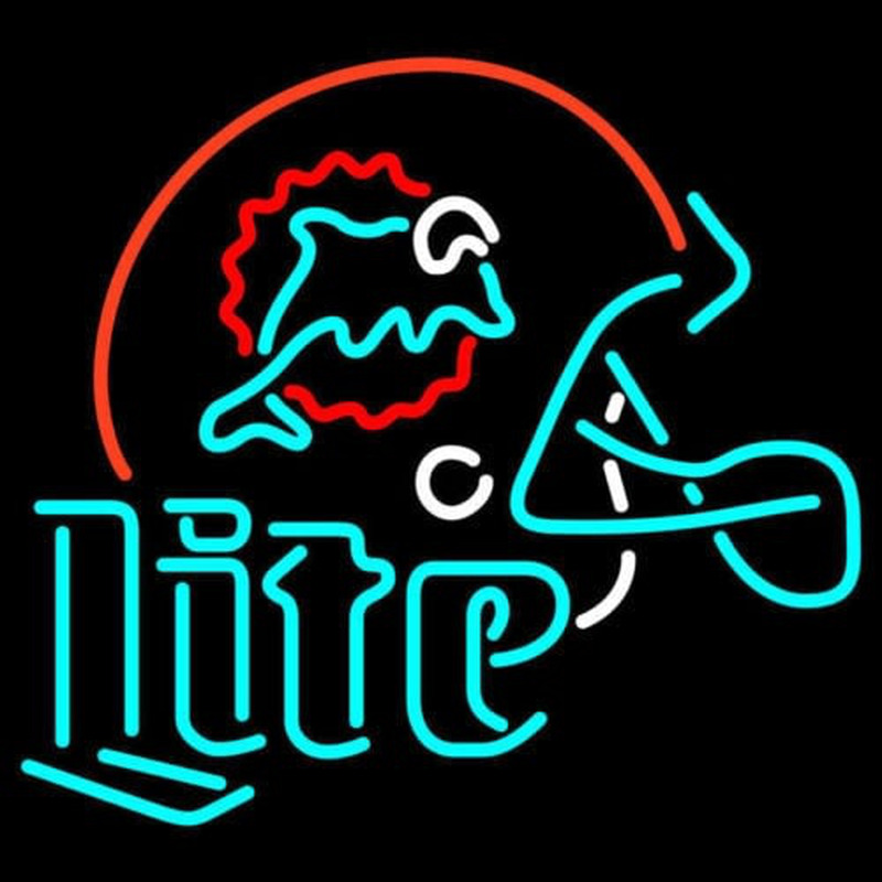 MIAMI DOLPHINS MILLER LITE Neon Skilt