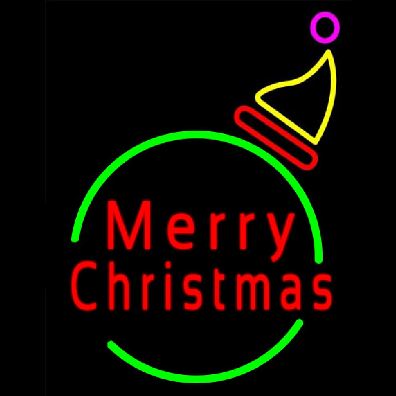 Marry Christmas Logo 2 Neon Skilt