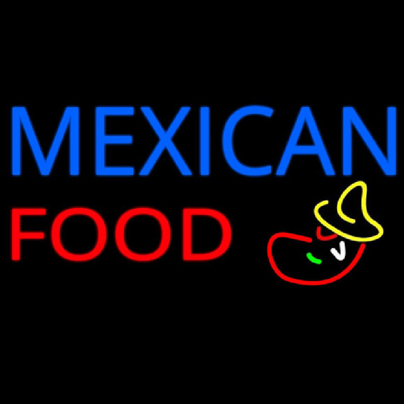 Me ican Food Logo Neon Skilt