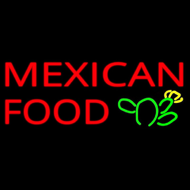 Me ican Food Logo Neon Skilt