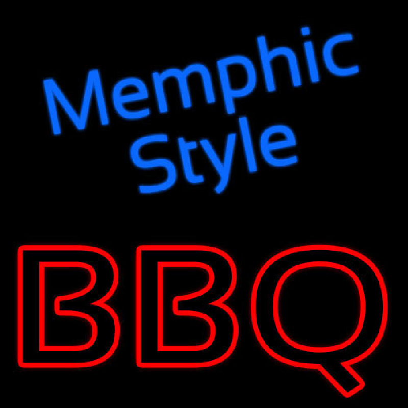 Memphis Style Bbq Neon Skilt
