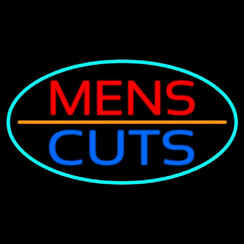 Mens Cuts Neon Skilt