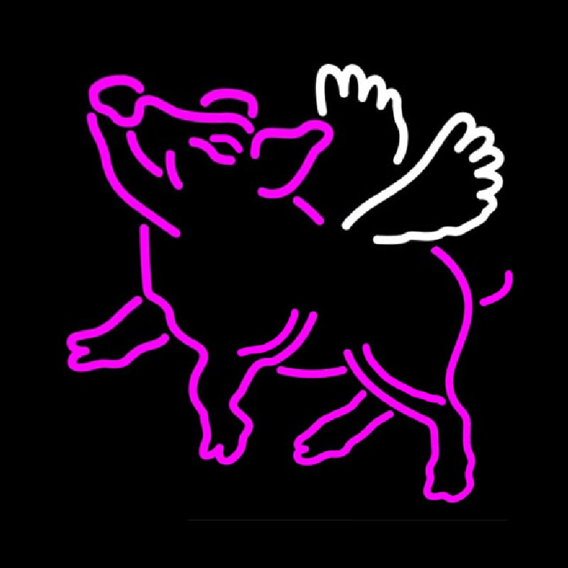 Mfg Flying Pig Neon Skilt