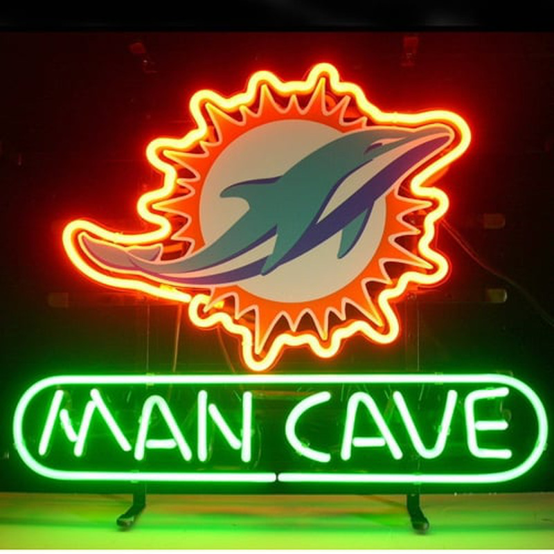 Miami Dolphin Man Cave Butik Åben Neon Skilt