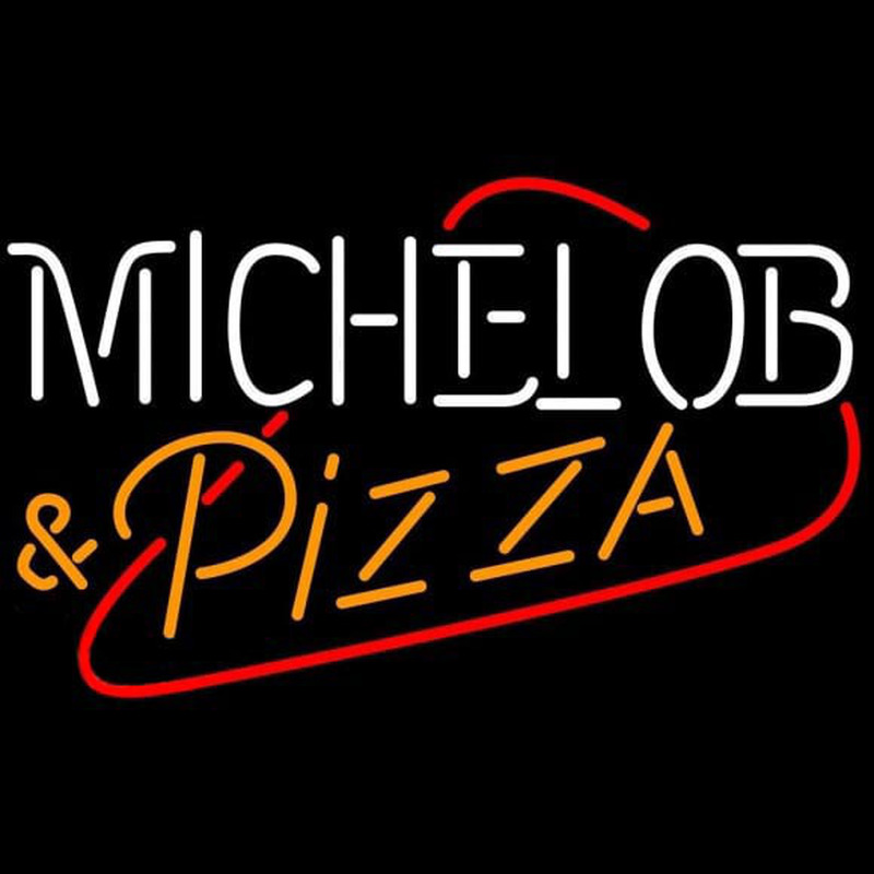 Michelob Pizza Beer Sign Neon Skilt