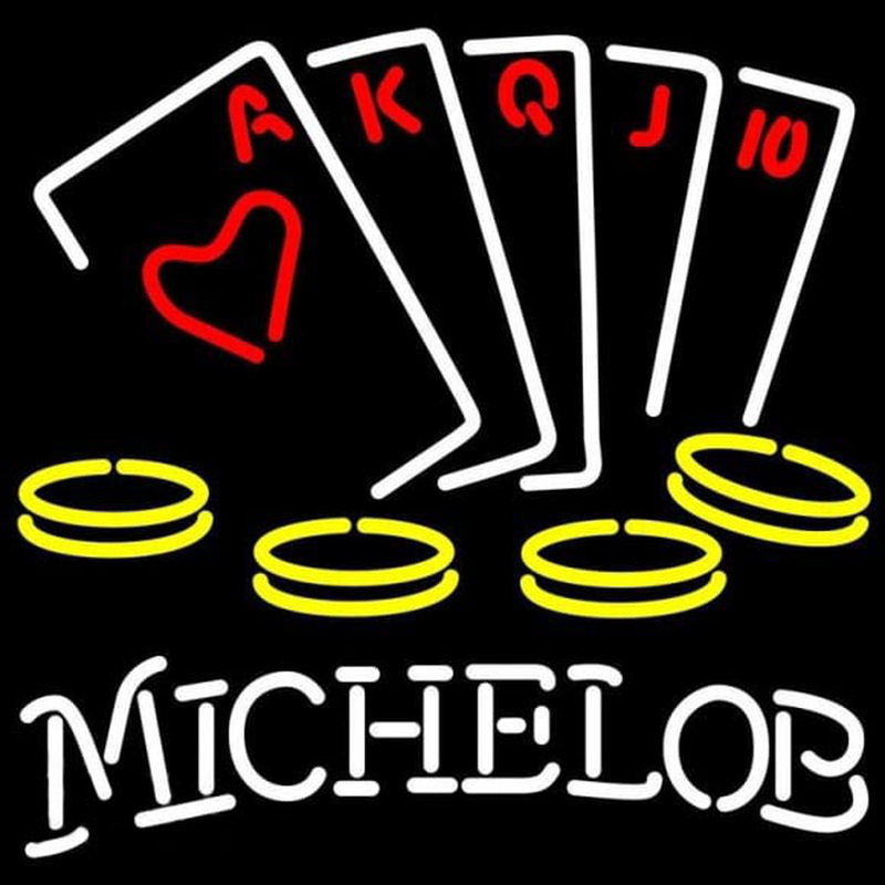 Michelob Poker Ace Series Beer Sign Neon Skilt