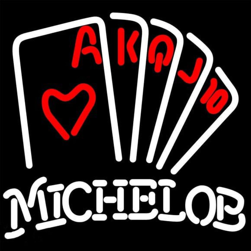 Michelob Poker Series Beer Sign Neon Skilt