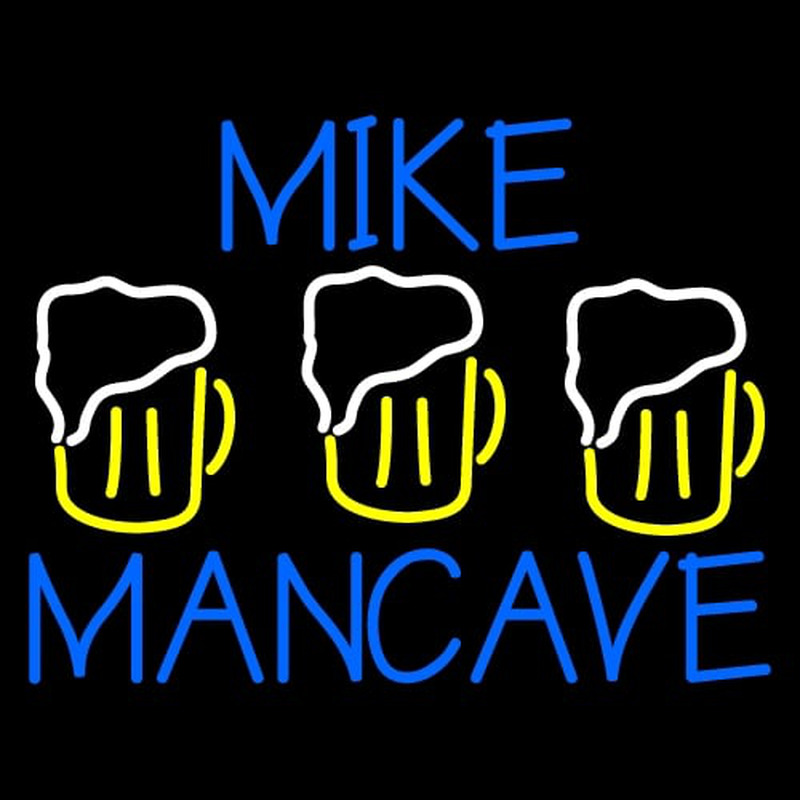 Mike Man Cave Neon Skilt
