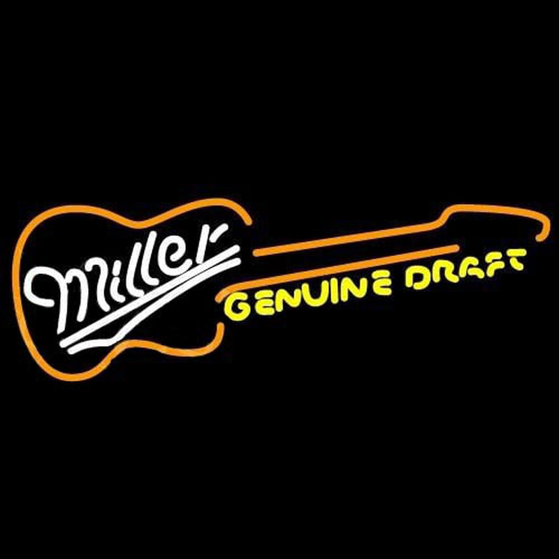 Miller Country Guitar Beer Sign Neon Skilt