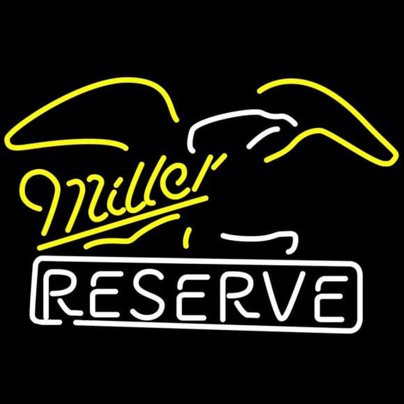 Miller Eagle Reserve Beer Sign Neon Skilt