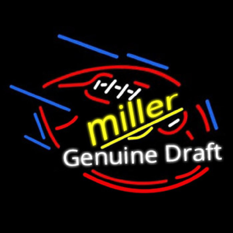 Miller Genuine Draft Foot Ball Neon Skilt
