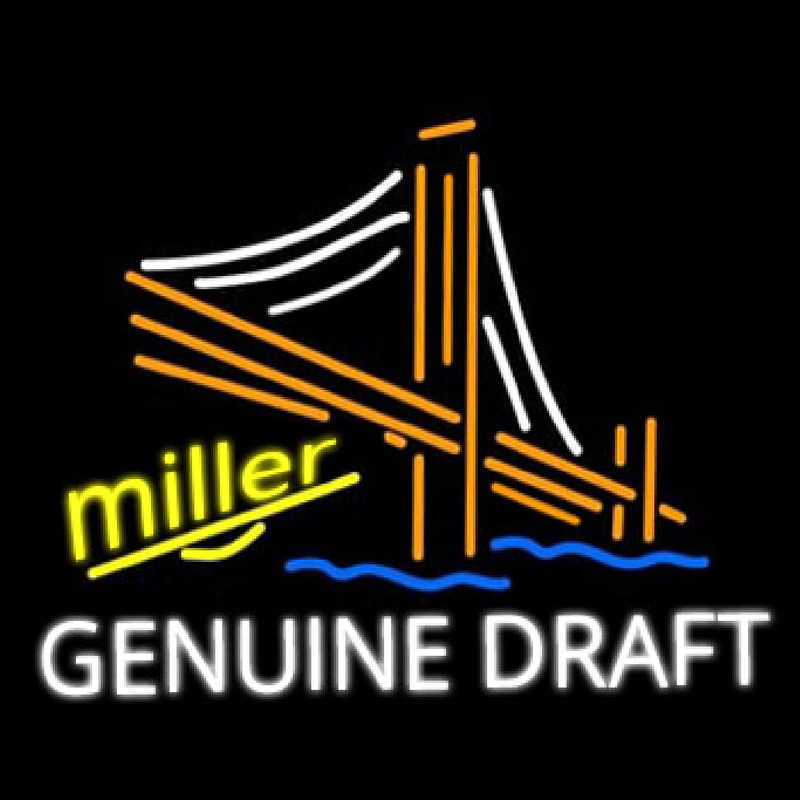 Miller Golden Gate Bridge Neon Skilt