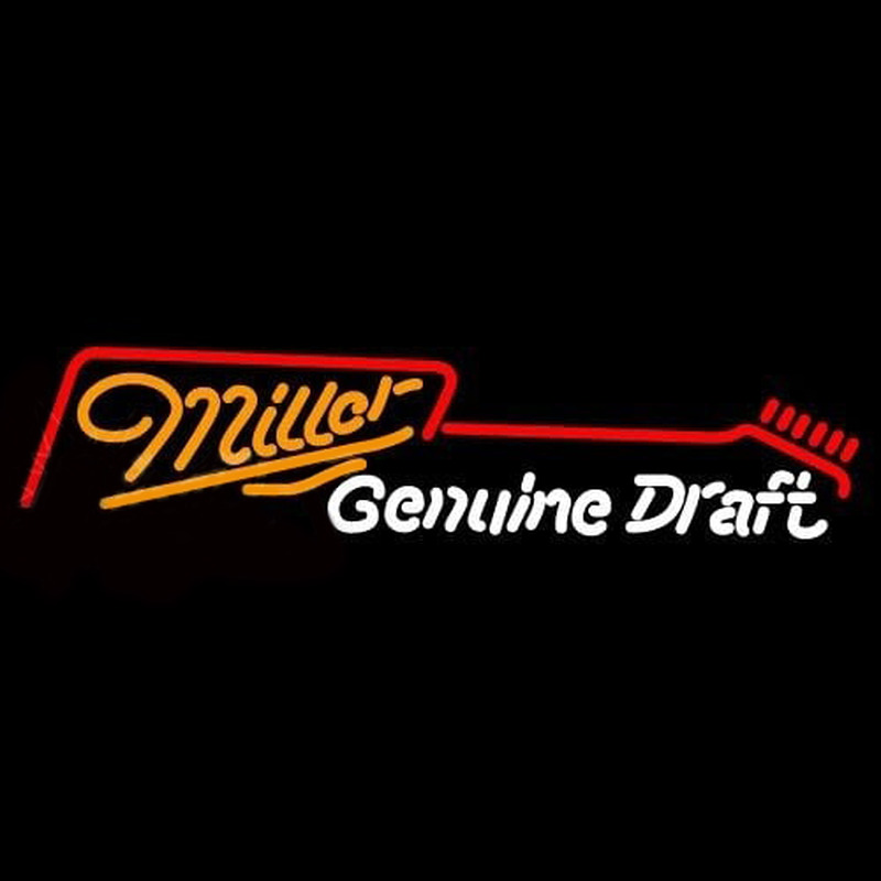 Miller Guitar Beer Sign Neon Skilt