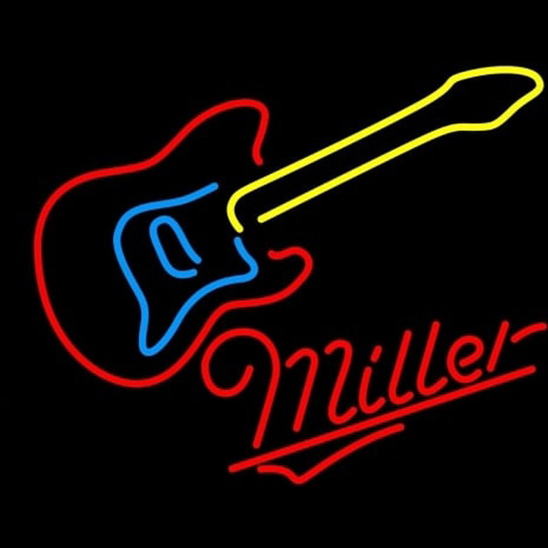Miller Guitar Neon Skilt